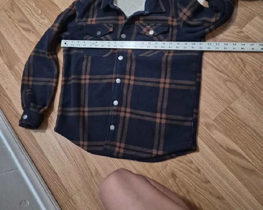 Eddie Bauer Kids Flannel Overshirt Snap Buttons Blue Plaid Long Sleeve Size XL